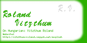 roland vitzthum business card